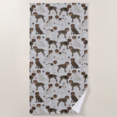 Wirehaered Pointing Griffon Paws en Botten Strandlaken (Voorkant)