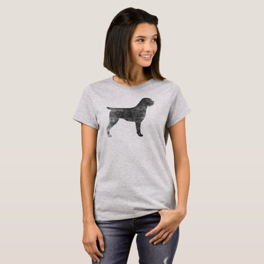 Wirehaered Pointing Griffon Silhouette T-shirt (Voorkant volledig)