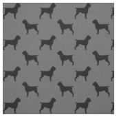 Wirehaered Pointing Griffon Silhouettes gevild Stof (Swatch)