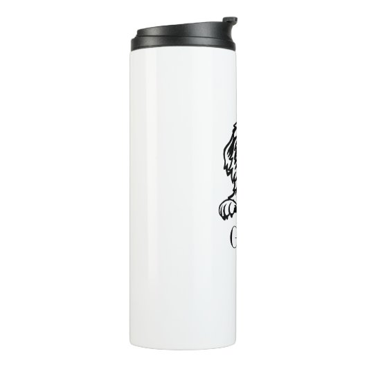 Wirehaered Pointing Griffon Thermosbeker (Gedraaid links)