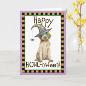 Wirehaered Pointing Griffon Witch Kaart (Gele Bloem)