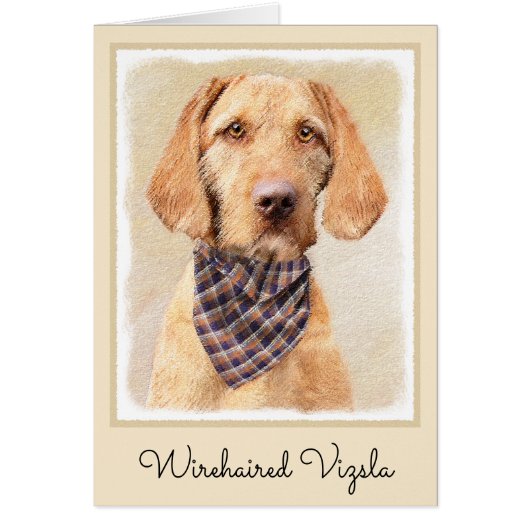Wirehaered Vizsla-schildering - Cute Original Dog  (Voorkant)