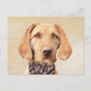 Wirehaered Vizsla-schildering - Cute Original Dog  Briefkaart