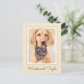 Wirehaered Vizsla-schildering - Cute Original Dog  Briefkaart (Staand voorkant)