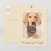 Wirehaered Vizsla-schildering - Cute Original Dog  Briefkaart (Voorkant / Achterkant)