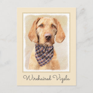Wirehaered Vizsla-schildering - Cute Original Dog  Briefkaart