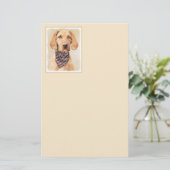 Wirehaered Vizsla-schildering - Cute Original Dog Briefpapier (Staand voorkant)