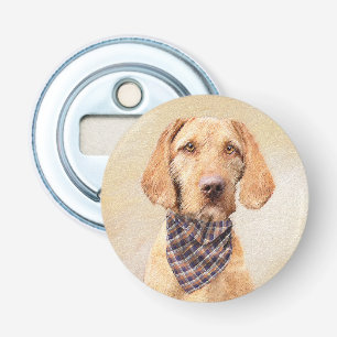 Wirehaered Vizsla-schildering - Cute Original Dog Button Flesopener