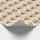 Wirehaered Vizsla-schildering - Cute Original Dog  Cadeaupapier (Hoek)