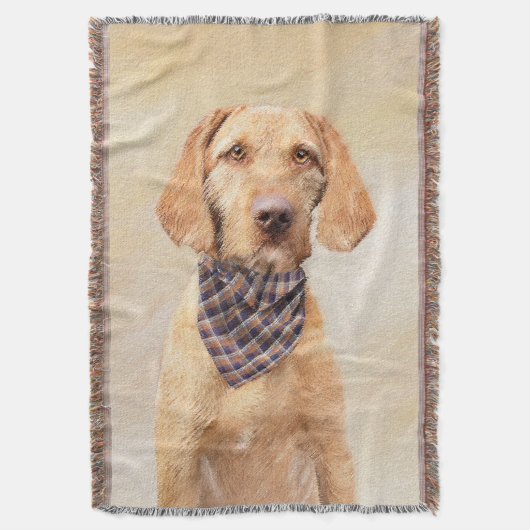 Wirehaered Vizsla-schildering - Cute Original Dog  Deken (Voorkant Verticaal)