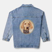 Wirehaered Vizsla-schildering - Cute Original Dog  Denim Jacket (Achterkant)