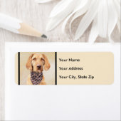 Wirehaered Vizsla-schildering - Cute Original Dog  Etiket (Insitu)