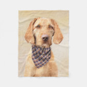 Wirehaered Vizsla-schildering - Cute Original Dog Fleece Deken (Voorkant)