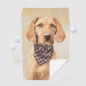 Wirehaered Vizsla-schildering - Cute Original Dog  Golfhanddoek (Insitu)