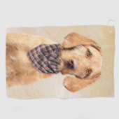 Wirehaered Vizsla-schildering - Cute Original Dog  Golfhanddoek (Horizontaal)