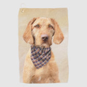 Wirehaered Vizsla-schildering - Cute Original Dog  Golfhanddoek (Voorkant)