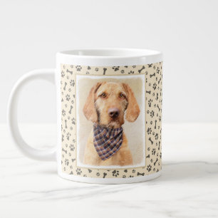 Wirehaered Vizsla-schildering - Cute Original Dog Grote Koffiekop