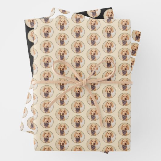 Wirehaered Vizsla-schildering - Cute Original Dog  Inpakpapier Vel (In situ)