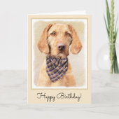 Wirehaered Vizsla-schildering - Cute Original Dog  Kaart (Voorkant)