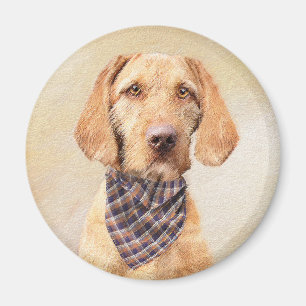 Wirehaered Vizsla-schildering - Cute Original Dog Magneet