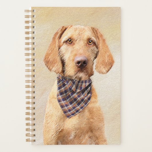 Wirehaered Vizsla-schildering - Cute Original Dog  Planner (Voorkant)