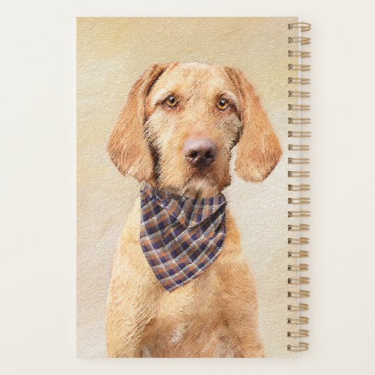 Wirehaered Vizsla-schildering - Cute Original Dog  Planner (Achterkant)