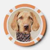 Wirehaered Vizsla-schildering - Cute Original Dog Poker Chips (Achterkant)