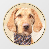 Wirehaered Vizsla-schildering - Cute Original Dog  Raamsticker (Vel)