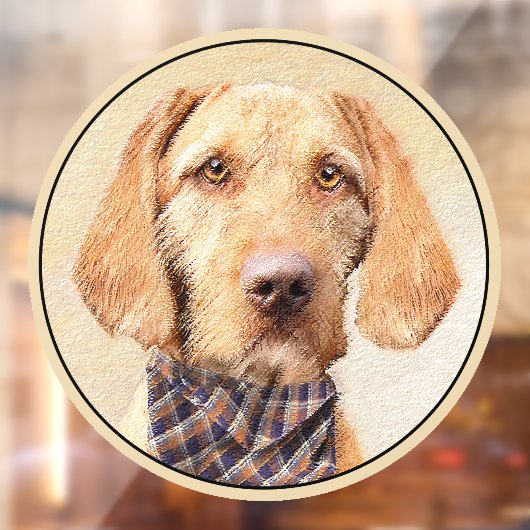 Wirehaered Vizsla-schildering - Cute Original Dog  Raamsticker (Vel 2)