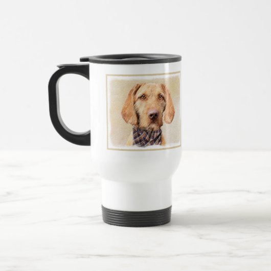 Wirehaered Vizsla-schildering - Cute Original Dog  Reisbeker (Links)
