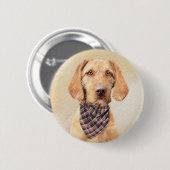 Wirehaered Vizsla-schildering - Cute Original Dog Ronde Button 5,7 Cm (Voorkant /achterkant)