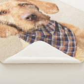 Wirehaered Vizsla-schildering - Cute Original Dog  Sherpa Deken (3/4)