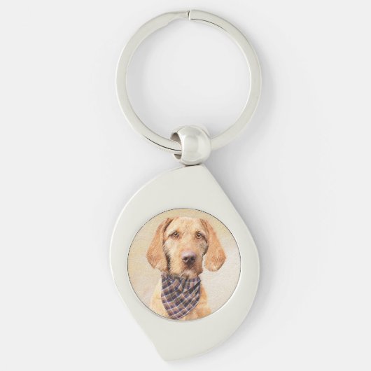 Wirehaered Vizsla-schildering - Cute Original Dog  Sleutelhanger (Voorkant)