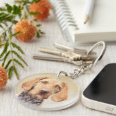 Wirehaered Vizsla-schildering - Cute Original Dog  Sleutelhanger (Voorkant Rechts)