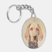 Wirehaered Vizsla-schildering - Cute Original Dog  Sleutelhanger (Voorkant Links)