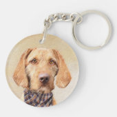 Wirehaered Vizsla-schildering - Cute Original Dog  Sleutelhanger (Achterkant)