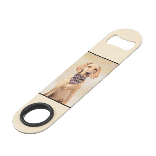 Wirehaered Vizsla-schildering - Cute Original Dog  Speed Flessenopener (Voorkant Gekanteld)