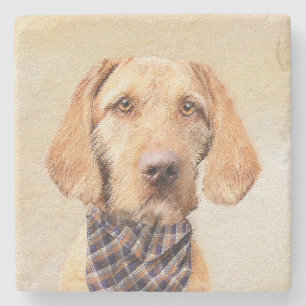 Wirehaered Vizsla-schildering - Cute Original Dog Stenen Onderzetter