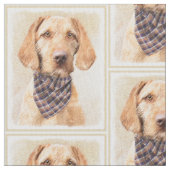 Wirehaered Vizsla-schildering - Cute Original Dog Stof (Close Up)