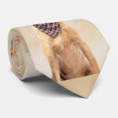 Wirehaered Vizsla-schildering - Cute Original Dog Stropdas (Opgerold)