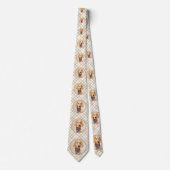 Wirehaered Vizsla-schildering - Cute Original Dog Stropdas (Voorkant)