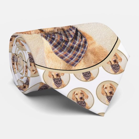 Wirehaered Vizsla-schildering - Cute Original Dog  Stropdas (Opgerold)