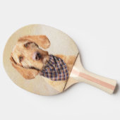 Wirehaered Vizsla-schildering - Cute Original Dog Tafeltennisbatje (Zijkant)