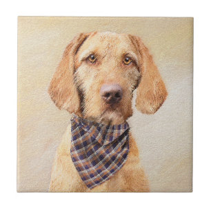 Wirehaered Vizsla-schildering - Cute Original Dog  Tegeltje