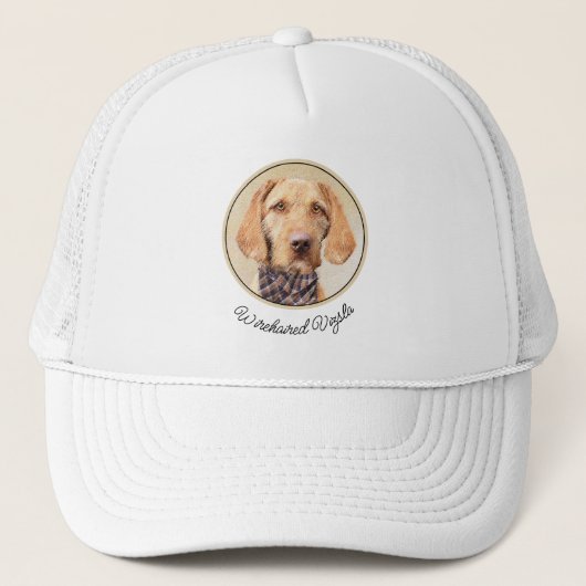 Wirehaered Vizsla-schildering - Cute Original Dog  Trucker Pet (Voorkant)