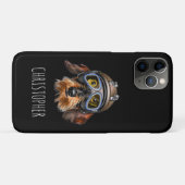Wirehair Dachshund Dog met Helmet Case-Mate iPhone Case (Achterkant (horizontaal))