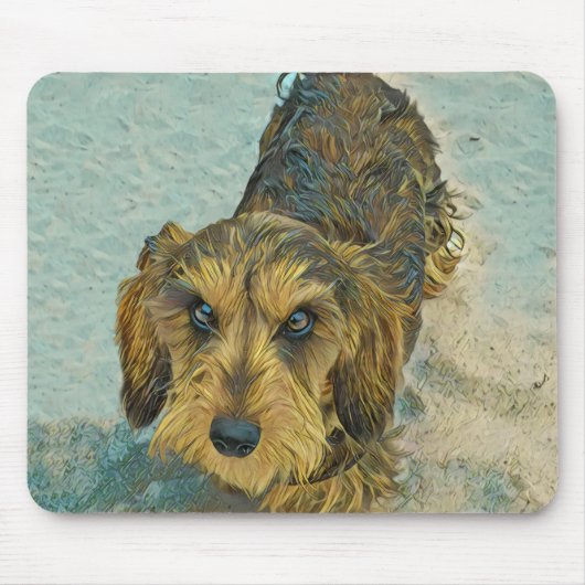 wirehair dachshund muismat (Voorkant)