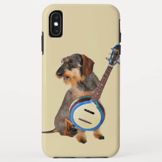 Wirehair Dachshund Plays Banjo Case-Mate iPhone Case (Achterkant)