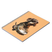 Wirehair Dachshund-speldrums Notitieboek (Linkerzijde)