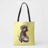 Wirehair Dachshund-speldrums Tote Bag (Voorkant)
